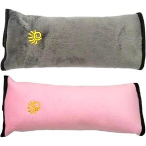 Kids Seatbelt Pillow, 2Pcs Seatbelt Pillow for Kids Soft & Safe Seat Belt Cover Pad Detachable Cozy Head Neck Support Comfortable Protective Seat Belt Cover for Napping, Backrest
