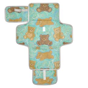 Green Bear Art Painting Reusable Changing pad Covers with Tissue Pocket Waterproof Changing pad for Baby Infant Travel Station Kit cambiadores de pa?ales para Bebes