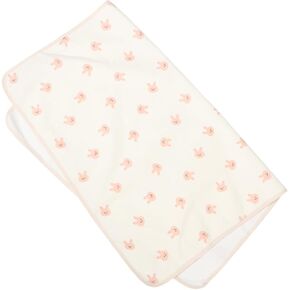 Yardwe Waterproof Portable Mat for Bag Floral Bunny Pattern Washable Crinkle Fabric 2-Pack