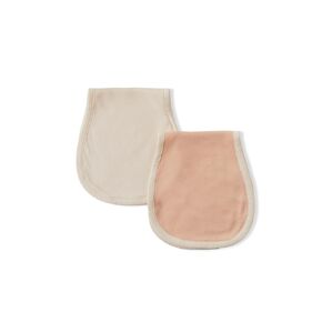 Organic Cotton Burp Cloths for Baby - 100% Pima Cotton Burp Rags - Absorbent, Reversible, Ultra Soft - Premium Burping Cloths for Babies (Ivory with Bloom Back, 20" x 9.5")