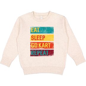 inktastic Gokarting Eat Sleep Go Kart Repeat Toddler Sweatshirt