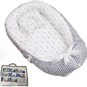 Baby Nest Bed, Infant Lounger, Co-Sleeping Baby Bed for Newborns, Breathable&Hypoallergenic Cotton Baby Bassinet for Traveling&Home
