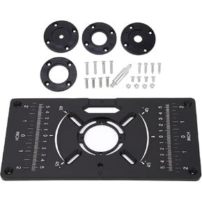 Aluminum Alloy Router Table Insert Plate for Precision Trimming, Router Plate for Woodworking Enthusiasts, VOYLINTDnsm1x4r8gi