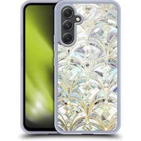 Head Case Designs Officially Licensed Micklyn Le Feuvre Pale Bright Mint and Sage Art Deco Marbling Marble Patterns Gel Case [Military Grade Protection] Compatible with Samsung Galaxy A54 5G