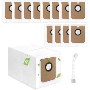 12Pcs for Eufy L50 SES L60 SES Dust Bags Replacement for Conga Home 1000/8090 Ultra/9090AI for Haier H9 Plus Robot Vacuum Cleaner Bags (2.5L Capacity)