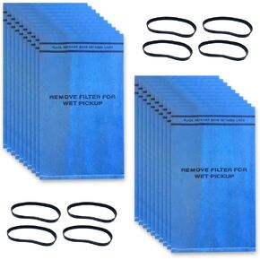 20 Pack Wet Dry Vac Filter Compatible with Stinger Shop Vac 2.5 To 5 Gallon，for Bauer 3 Gallon Shop Vac Filter for WORKSHOP WS01025F WS0255VA for Craftsman 9-38737（with 8 Retaining Bands)