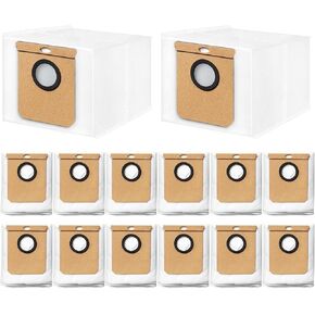 14-Pack Replacement Dust Bags Compatible with for iRobot Roomba Max 705 Vac/ Q0520, Plus 405/404 Combo, 105/104 Combo/ 105 Vac, Robot Vacuum Bags, Large Capacity Disposable Dust Bags
