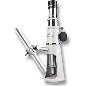 Series Portable Monocular Compound Microscope -100X，Handheld Stand Measuring Microscope, Magnifying Glass with Scale, 1.7mm Visible Range, Includes Pen Light