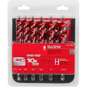SmartSavor 48-13-0600 for Milwaukee 6 Pc Speed Feed Wood Bit Set