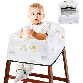High Chair Cover for Baby Restaurant, Baby Highchair Covers for Restaurant Waterproof Washable Stain and Slip Resistant Portable for Children Outdoor Indoor Eating