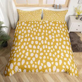 Polka Dot Duvet Cover Toddler Size Modern Art Geometric Comforter Cover for Kids Boho Bedding Set Women Men Teens Ultra Soft Green White Ivory Decor Zipper Closure All Season Breathable Lightweight