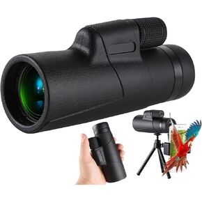 80X100 Monocular for Adults, Monocular Telescope High Definition with Smartphone Holder & Tripod, High Power Monoculars for Adults Watching Hunting Camping Hiking Travling with Zoom Focus