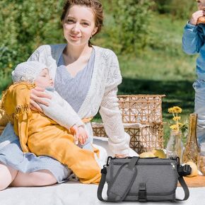 Portable Diaper Changing Pad - Detachable Travel-Style Waterproof Mat Easy to Clean with Wipe Pocket Suitable for Newborns