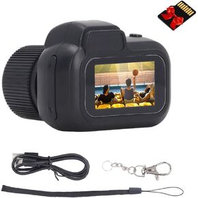 Zoomu Mini Camera Keychain - Retro Camera Portable Keychain Photo Video Camera 100 Mins Battery Life Micro Video Camcorder(64GB)