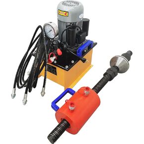 Techtongda 70T 220V Track Pin Press ، آلة الضغط على أحذية الحفارة ، آلة التفكيك الهيدروليكية الكهربائية والضغط ، stroke stroke 3.94in ، لإصلاح وتجميع حفارة سلسلة المسار