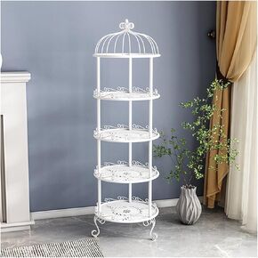 Shelves, 4/5/6 Tier Storage Racks, Multifunctional Home Bedroom Living Room Organizer, Handbag Shoe Book Ornaments Shelf, Clothing Store Window Retail Display Stand ( Color : White , Size : 45x196CM/1