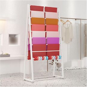 Scarf Organizers, Tie Racks, Clothing Store/Family/Flowers/Gift Shop Retail Display Racks, Craft Ribbon Flower Wrapping Paper Pants Shawl Blanket Storage Shelf ( Color : White , Size : 27.56x19.69x66.
