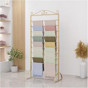 Clothing Store Scarf Organizers, Pants Hangers, Multipurpose Flower Wrapping Paper Shawl Blanket Tie Storage Holder, Boutique Retail Display Racks, Commercial Shelves ( Color : White , Size : 45x40x17