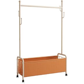 Coat Rack Stand Clothes Rack Stand, Garment Racks, Free-Standing Furniture, Hall Entryway Bedroom Office Organiser, Movable Handbag Hat Scarves Storage Holder ( Color : Orange , Size : 80x37x160CM/31.