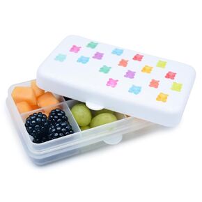 melii Mini Snackle Box – 6 Compartments, Divided Snack Container, Food Storage for Kids and Adults, Removable Dividers, Arts & Crafts, Beads, BPA-Free, Pink