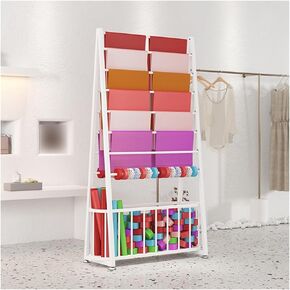 Scarf Organizers, Tie Racks, Craft Ribbon Organizer Rack, Multi-Purpose Flower Wrapping Paper Pants Shawl Blanket Storage Shelf, Clothing Store Stores (Color : Gold, Size : 39.38x19.69x6