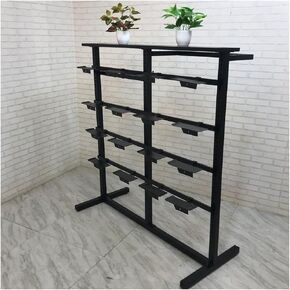 Commercial Clothing Store Shoe Rack,Retail Shoes Display Racks, Modern Basketball Shoes Sneaker Storage Shelf, Shoe Organizer, Boutique Shelves ( Size : Black(48.82x21.66x53.94in/124x55x137CM) )