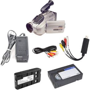 Panasonic VHS-C Camcorder W/USB محول لنقل الشريط إلى شريط VHSC الرقمي والفارغ