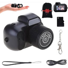 Zoomu Mini Camera Keychain, Zoomu 1080P Mini Digital Camera Keychain with Led Flash Light and Hd Screen，Tiny Nostalgia Cam, Key Chain Cam That Works for Photo/Video (with 32G Card)