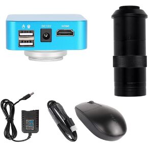 Microscope 13MP Monocular Microscope Digital Camera Set 130X Or 180X Adjustable Lens(13MP HDMI VGA 180X)