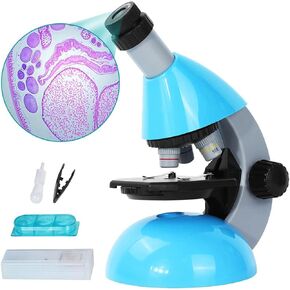 Microscope Monocular Biological Microscope Zoom 40X-640X with Bottom LED Tool