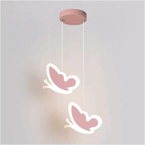 Chaner Light Cartoon Butterfly Mini Modern Minimalist LED Bedside Creative Butterfly-Shaped Hanging Lamp for Children's Room Girl Bedroom Kitchen Island Birthday Gift (3 Colors)
