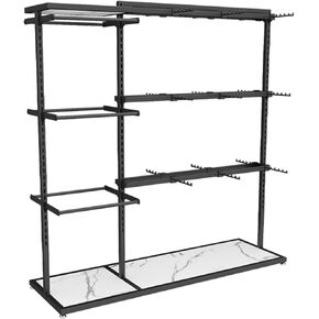 Boutique Underwear Retail Display Racks, Garment Rack, Floor-Standing Bra Slippers Socks Shorts Accessories Storage Shelf, Clothing Store Commercial Shelves ( Color : Gold , Size : 130x40x130CM/51.19x
