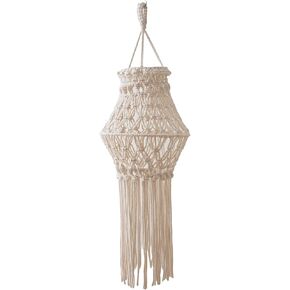 Handwoven Cotton Lamp Shade Macrames Lampshade Pendant Light Home Decor for Bedroom Or Nursery