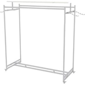 Coat Rack Stand Clothes Rack Stand, Garment Racks, Clothing Store Retail Display Racks, Home Bathroom Bedroom Storage Holder, Dress Suit Pants Organizer ( Color : Silver-A , Size : 150x50x150CM/59.06x