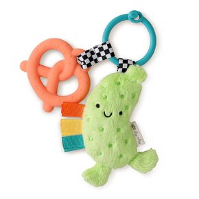 Itzy Ritzy Infant Toy & Teether - تتضمن لعبة Itzy Pal Baby Beaby Beaby Toy Lovey و Grinkle Sound و Mybons و Silicone Teother للمولود الجديد (Pickle)
