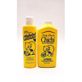 Chichi Baby Cologne (Aqua De Colonia) 8oz + Baby Powder 8oz Long lasting Freshness