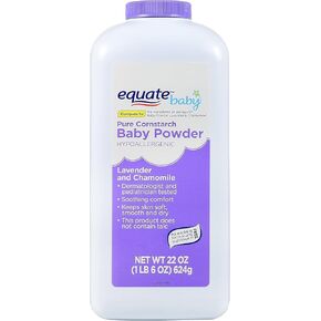 Equate Pure Cornstarch Baby Powder with Lavender and Chamomile (22 oz - Pack 1)