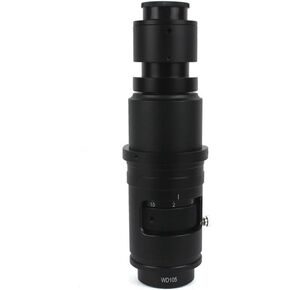 Microscope Kit Industrial Video Monocular Microscope C-Mount Lens 90X 180X 300X Magnifier Continuous Zoom Full Focus for HDMI VGA USB Camera Microscope Lens Adapters(WD170 Lens)