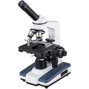 40X-1600X Monocular Biological Microscope with LED/Halogen Light for School & Lab Use