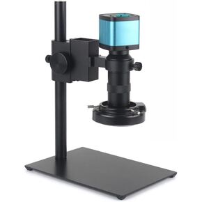 Microscope 48MP 4K USB HDMI VGA Digital Video Monocular Microscope Camera w/Continus Zoom 180X C-Mount for Soldering Phone Repair Tools(D Set)