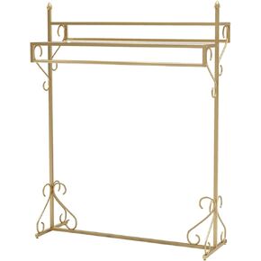 Coat Rack Stand Clothes Rack Stand, Modern Simple Double Hanging Rods Garment Rack, Retail Display Racks, Hats Scarves Handbags Dress Suit Displays Stands, Large Capacity (Color : Gold, Siz