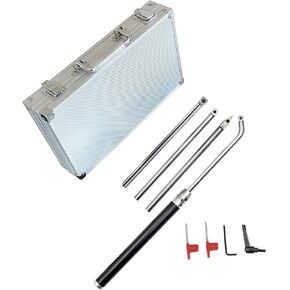 Tipped Wood Turning Tools Set, Interchangeable Aluminum Alloy Grip Handle and Latest Lathe Rougher Finisher Swan Neck Hollowing Toolswith Diamond Round Square Carbide Inserts, 7 Pcs