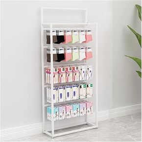 Modern Clothes Retail Display Racks, Clothing Store Sock Rack, Commercial Grade Underwear Jewellery Keyring Panties Slippers Accessories Storage Shelves, Boutique Organizer (Color : Gold, S