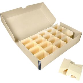 Lineco, Archival Slide Storage Box, Acid-Free Clamshell Organizer, Holds Up to 400 (2x2 In) Films Negatives, 11.68 x 6.37 x 2.25 Inch, Tan