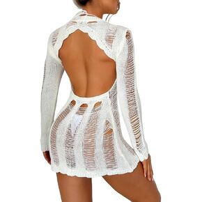 Women Swimsuit Cover Up Beach Open Stitch Cover Up Dress Without Bikini Set