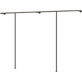 Industrial Pipe Clothes Rack, T-Shaped Wall Mounted Garment Rack, Malls Showroom Boutique Retail Display Racks, Multi-Purpose Dress Suit Jacket Storage Holder, Organizer (Color : Black, Siz