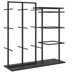 Modern Minimalist Boutique Underwear Rack, Retail Display Racks, Creative Clothes Shorts Swimwear Scarf Gloves Accessories Storage Hanger, Farmers Markets Commercial Shelves (Color : Black,