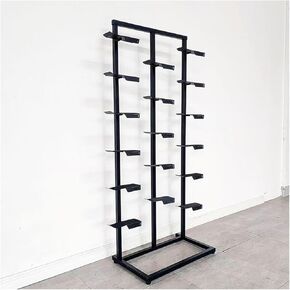 Commercial Clothing Store Shoe Rack, Boutiques Shop Retail Display Racks, Modern Sneakers Basketball Shoes Storage Stand, Large Free Standing Shoe Shelves, Shoe Organizers (Color : Black-A,