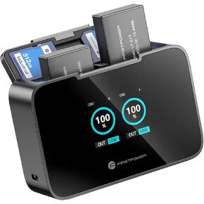FirstPower LP-E17 Battery and Upgraded 20W Dual Fast Charger for Canon EOS R100 R50 R10 R8 RP, Rebel T8i T7i T6i T6s, SL2 SL3, EOS M3 M5 M6, EOS 77D 200D 250D 750D 760D 800D 8000D Digital Camera