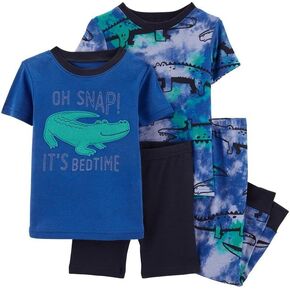 Carter's Boy’s 4-Piece Snug Fit Cotton PJs (5T, Snap! It's Bedtime)